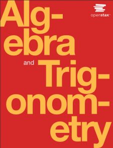 Algebra and Trigonometry OpenStax book cover