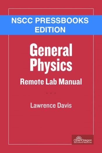 Cover image for General Physics Remote Lab Manual