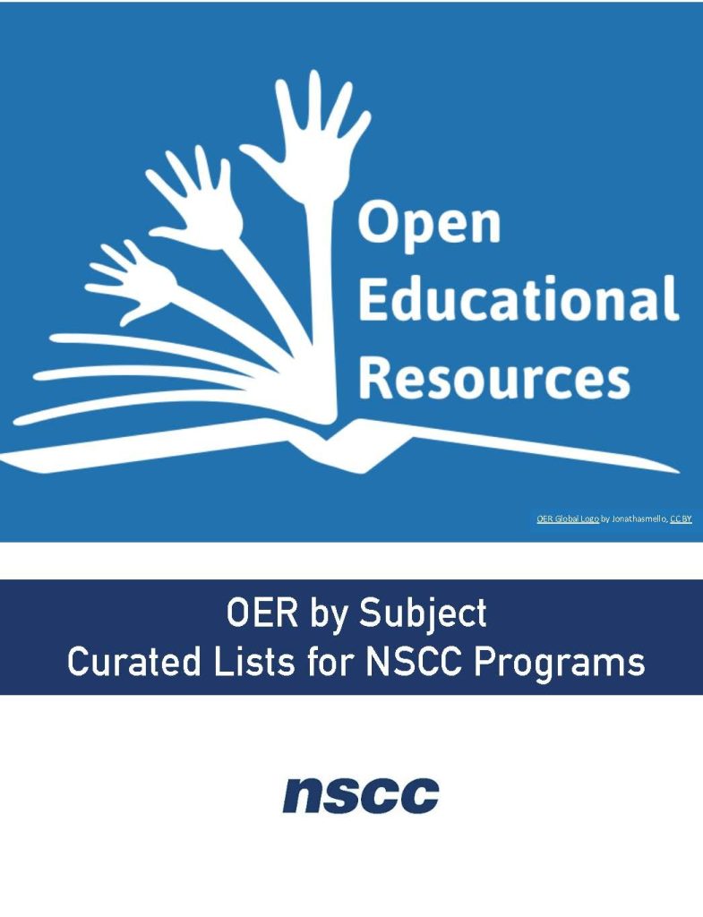 NSCC OER by Subject — Curated Lists of Resources to Consider Simple