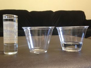 Children looking at these glasses demonstrate decentration when looking at more than one attribute i.e. tall, short, and wide narrow.