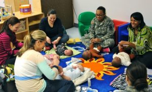 This infant massage class for new mothers could provide training and support for mothers.