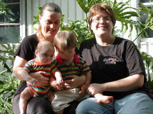 A family with parents of the same sex.