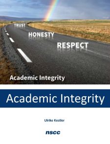 Academic Integrity book cover