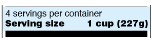 This container has 4, 1 cup servings