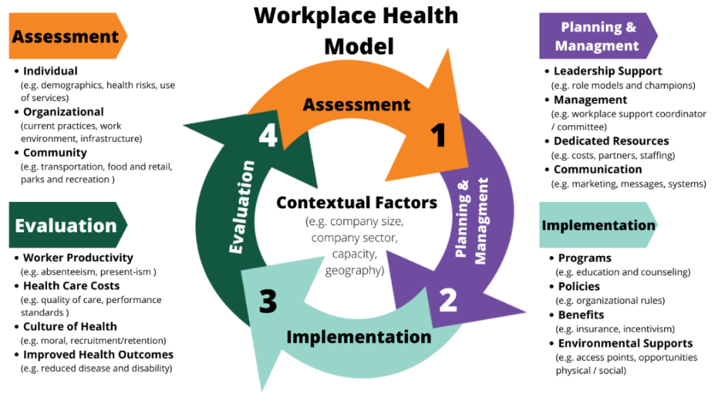 Workplace Health Model: Assessment, Planning & Management, Implementation, Evaluation