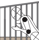 child's head could get caught between the opening between railing rungs