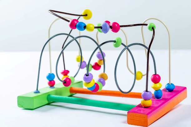 Beads on wire toy
