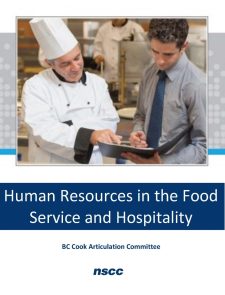 Human Resources in the Food Service and Hospitality Industry book cover