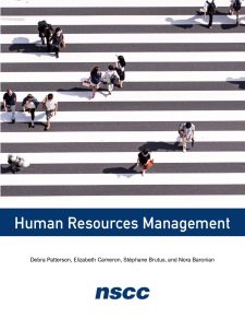 Human Resources Management NSCC Edition