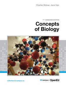 Concepts of Biology - 1st Canadian Edition book cover