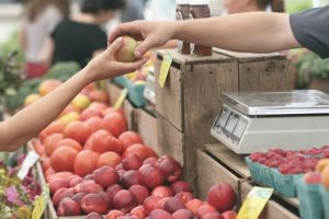 Choosing Apples in the Produce Dept.