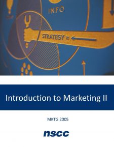 Introduction to Marketing II (MKTG 2005) book cover
