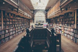 A giant academic library with only books in sight