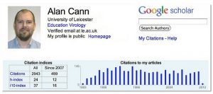 Alan Cann's profile on Google scholar